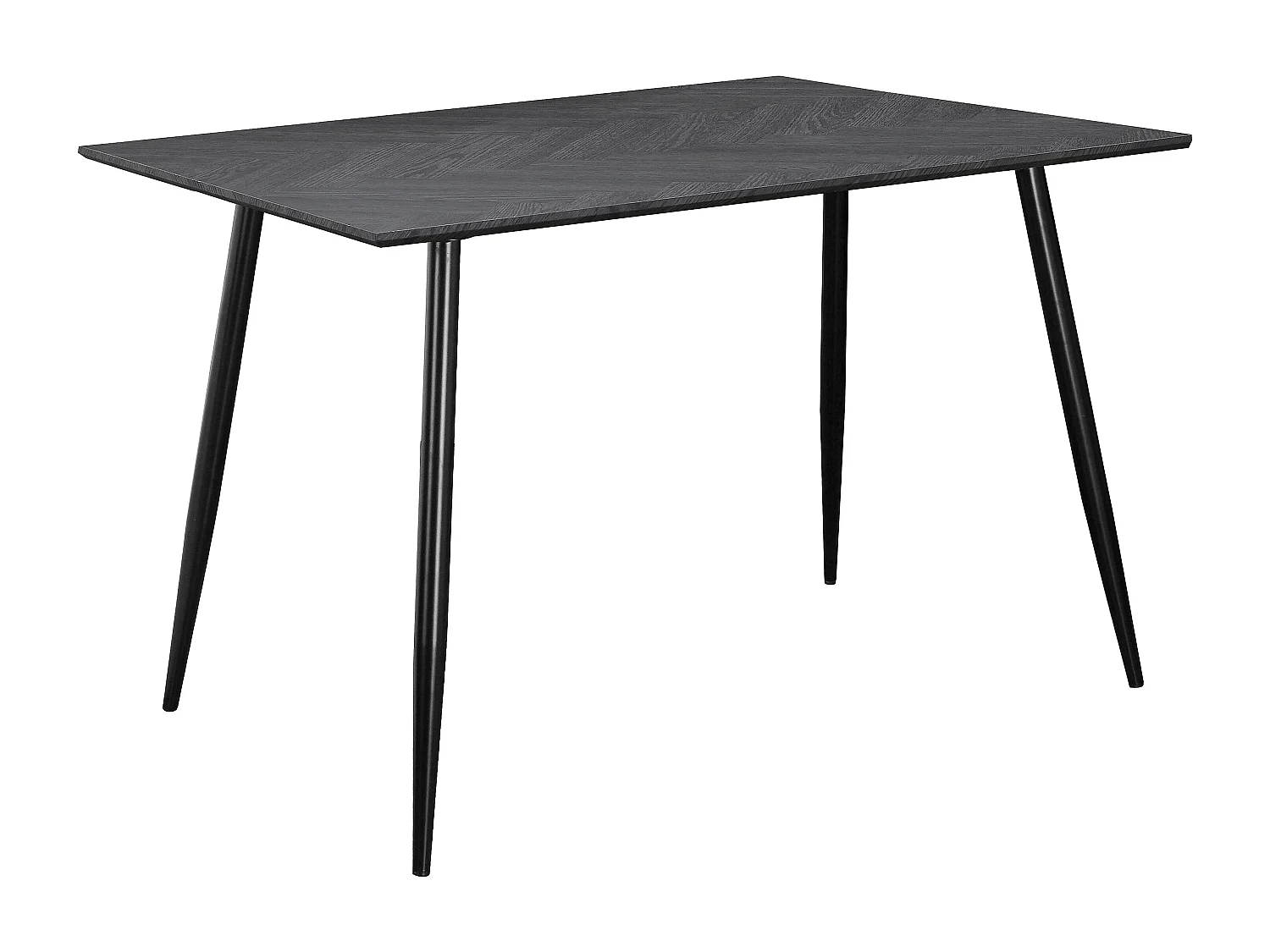 Monza | Table de salle à manger 120 Fishbone Chêne gris noir