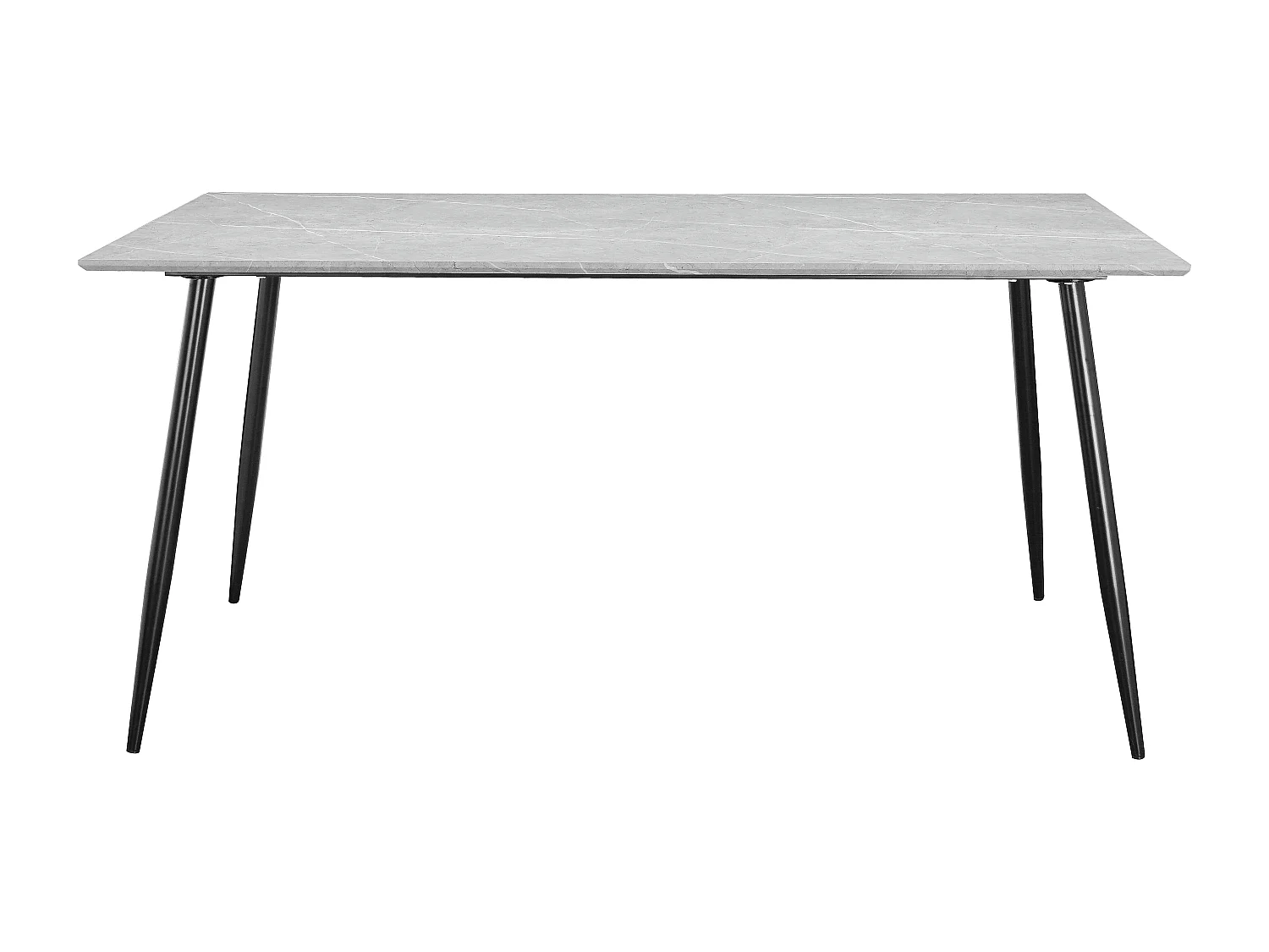 Monza | Table à manger 160 8 personnes aspect pierre / Noir