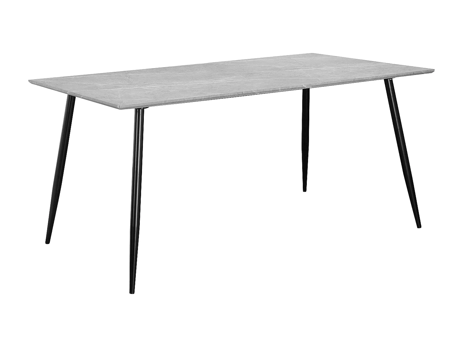 Monza | Table à manger 160 8 personnes aspect pierre / Noir