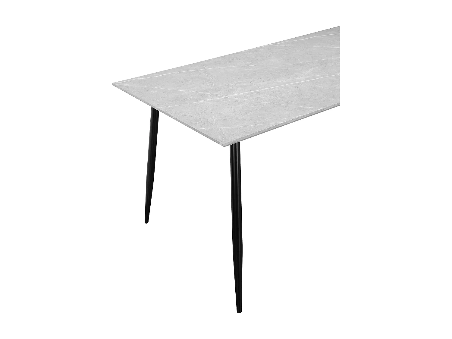 Monza | Table à manger 160 8 personnes aspect pierre / Noir