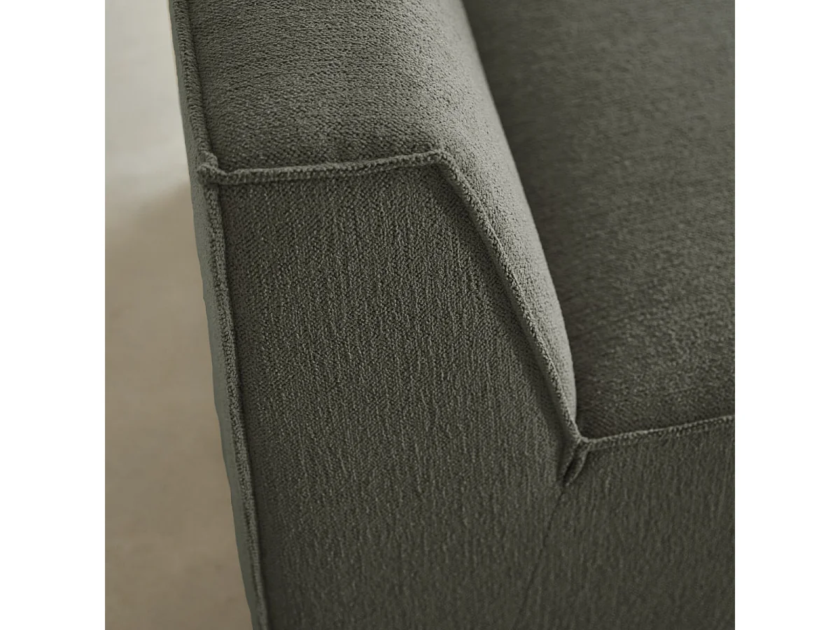 Modularer Einsitzer Dario in Mahagoni-Stoff