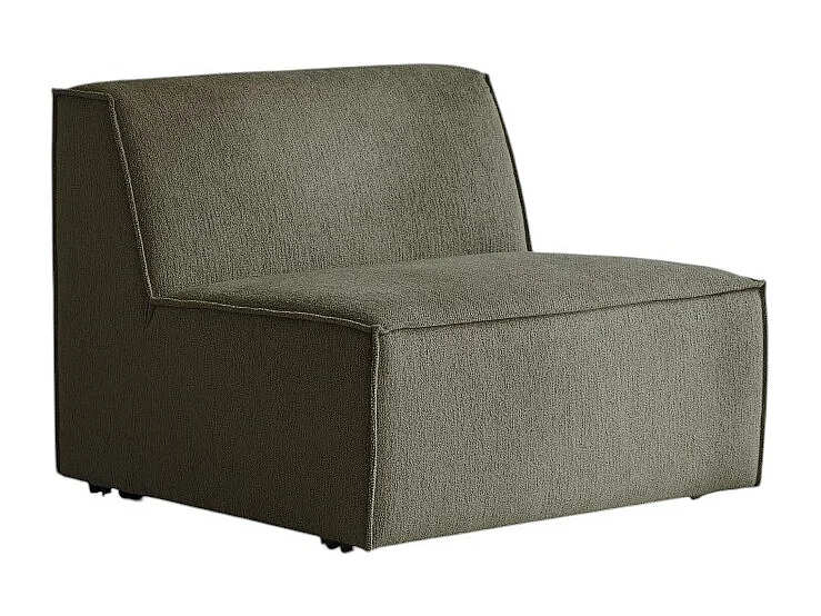 Poltrona modulabile Dario in tessuto color mogano