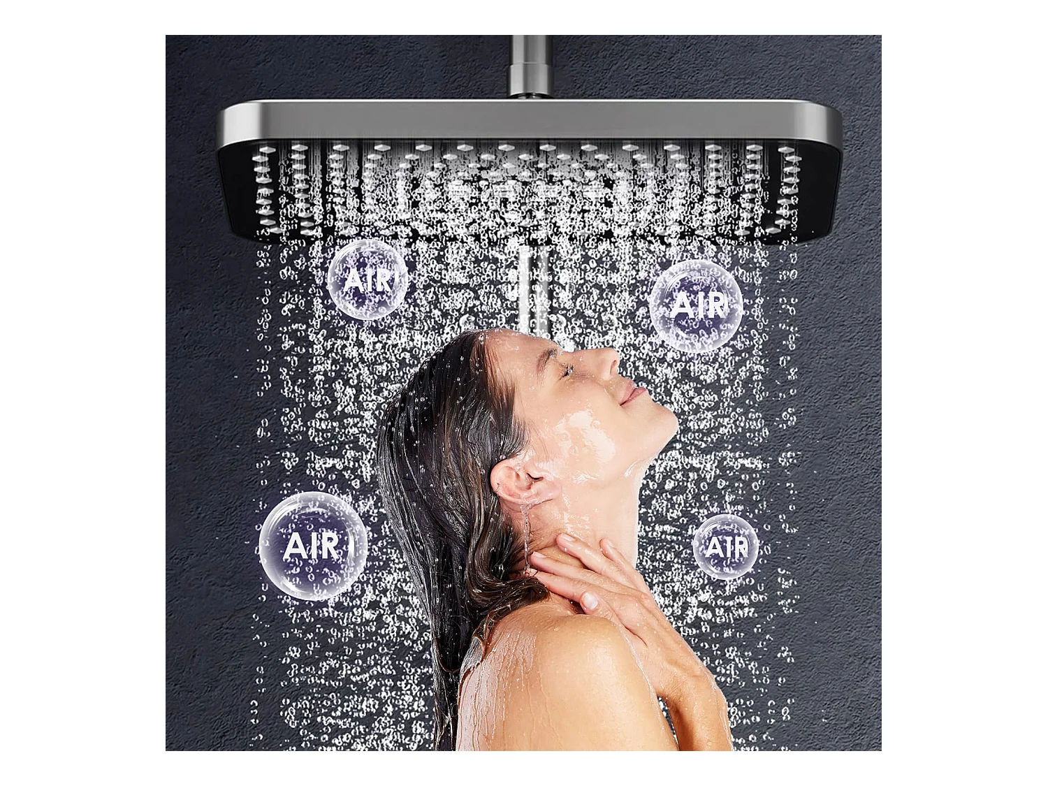 Colonne de douche - Douchette à main réglable - Robinet de Salle de Bain - 4 Fonctions - Commutation chaude et froide