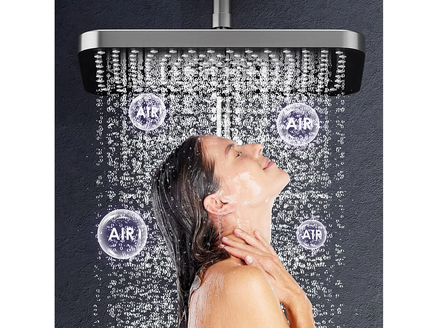 Colonne de douche - Douchette à main réglable - Robinet de Salle de Bain - 4 Fonctions - Commutation chaude et froide