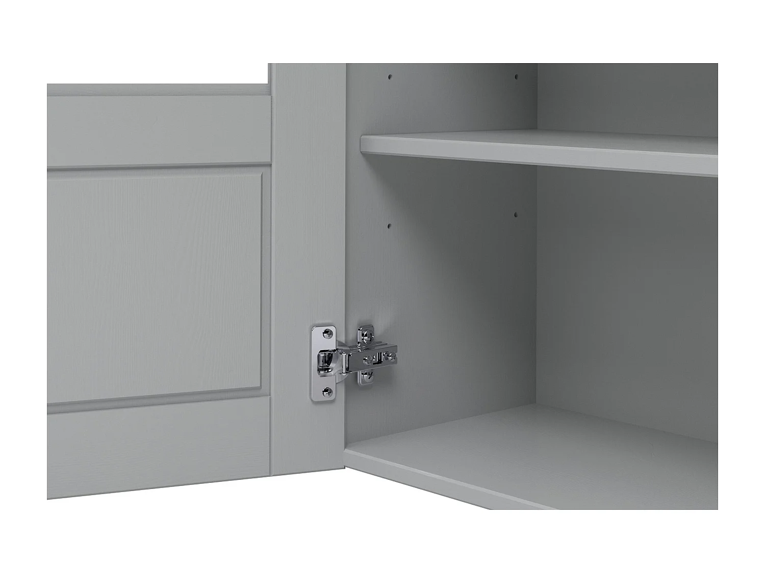 Alby II | Armoire murale avec 1 porte vitrée en gris sapin