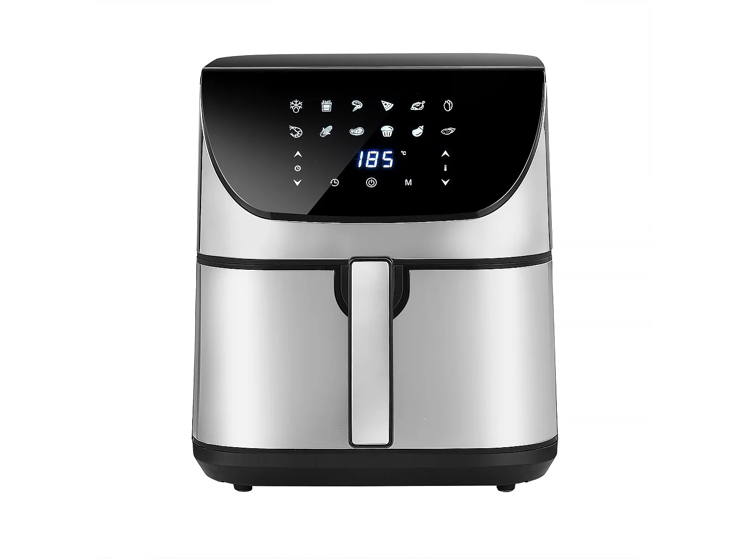 Friteuse Sans Huile - 10L air fryer,- 2000W - Écran Tactile LED - 8 Programmes de Cuisson,jusqu'à 90% de matières grasses en moins, noir