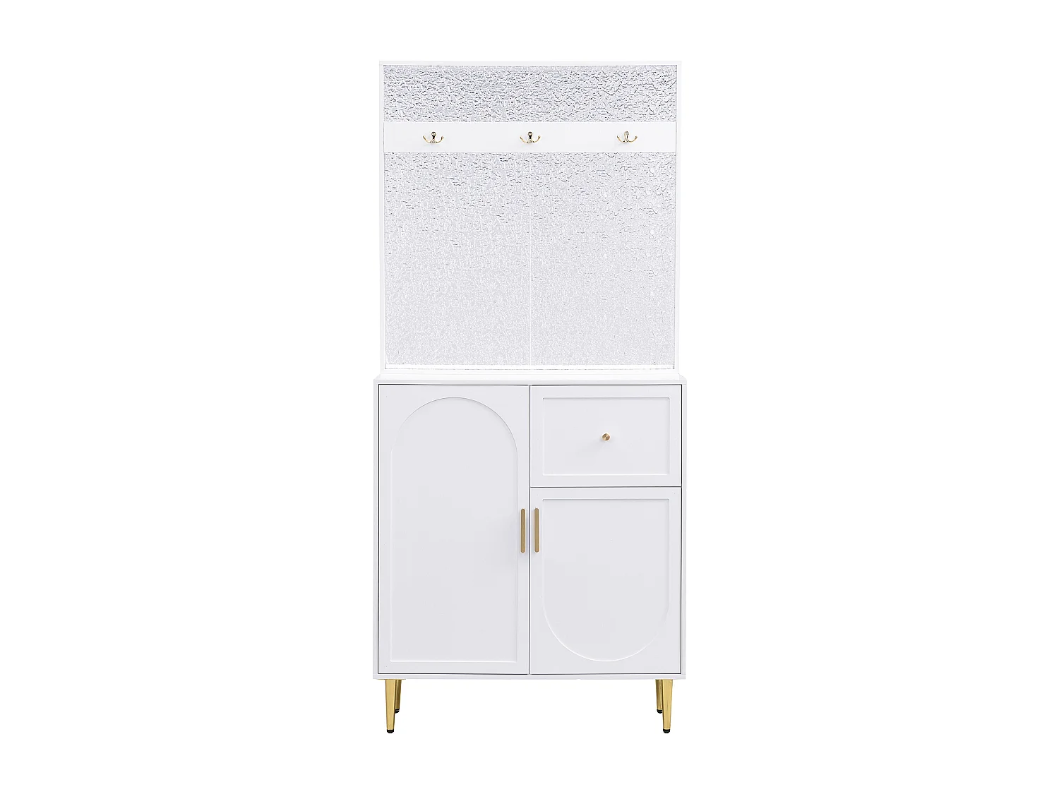 Vestiaire moderne 80 x 35 x 175,5 cm, rangement, armoires compactes, armoire à chaussures, en MDF blanc