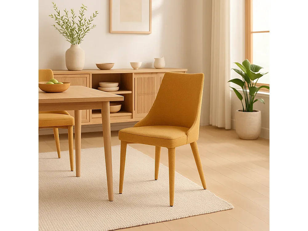 Isabel, Set di 2 Sedia in tessuto (46cm X 46cm H. 91cm)| Duzzle