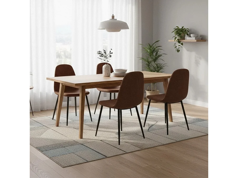 Aurelia, Set di 4 Sedia in similpelle (44cm X 50cm H. 84cm)| Duzzle