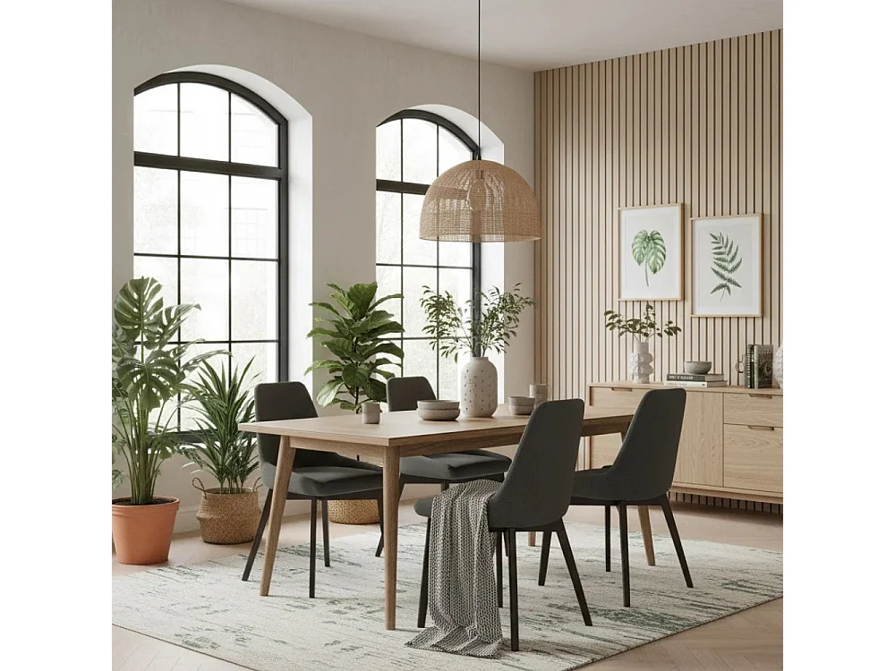 Erythea, Set di 4 Sedia in tessuto (62cm X 49.5cm H. 87cm)| Duzzle