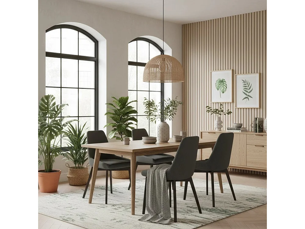 Erythea, Set di 4 Sedia in tessuto (62cm X 49.5cm H. 87cm)