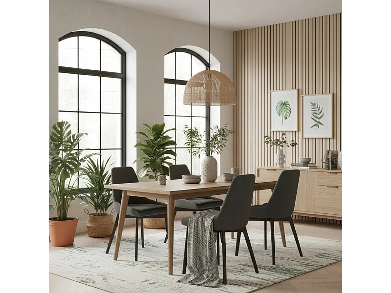 Erythea, Set di 4 Sedia in tessuto (62cm X 49.5cm H. 87cm)