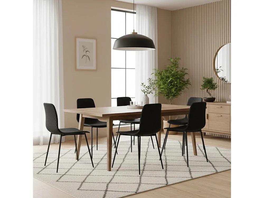 Wave, Set di 4 Sedia in polipropilene con gambe metallo verniciato (50cm X 58cm H. 85cm)| Duzzle