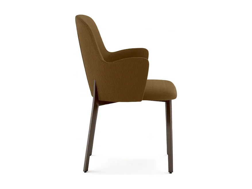 Hug, Set di 4 Sedia in tessuto easy-clean con gambe in metallo verniciato (53.5cm X 62.5cm H. 80cm)| Duzzle