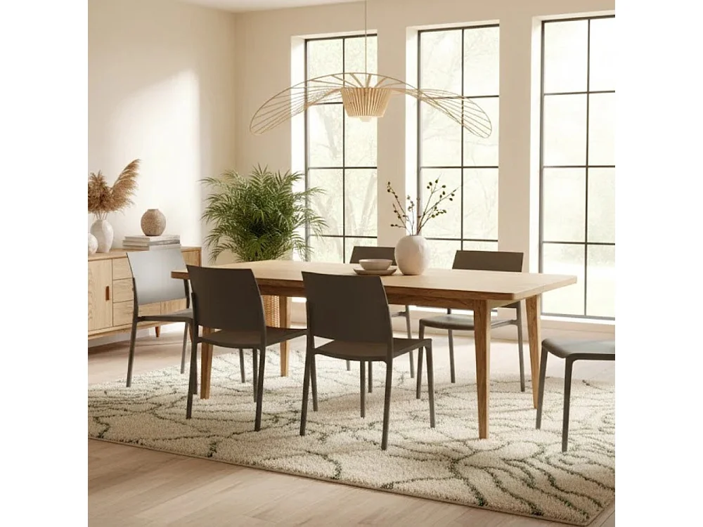 Aurora, Set di 4 Sedia in polipropilene (55cm X 52.5cm H. 81cm)| Duzzle