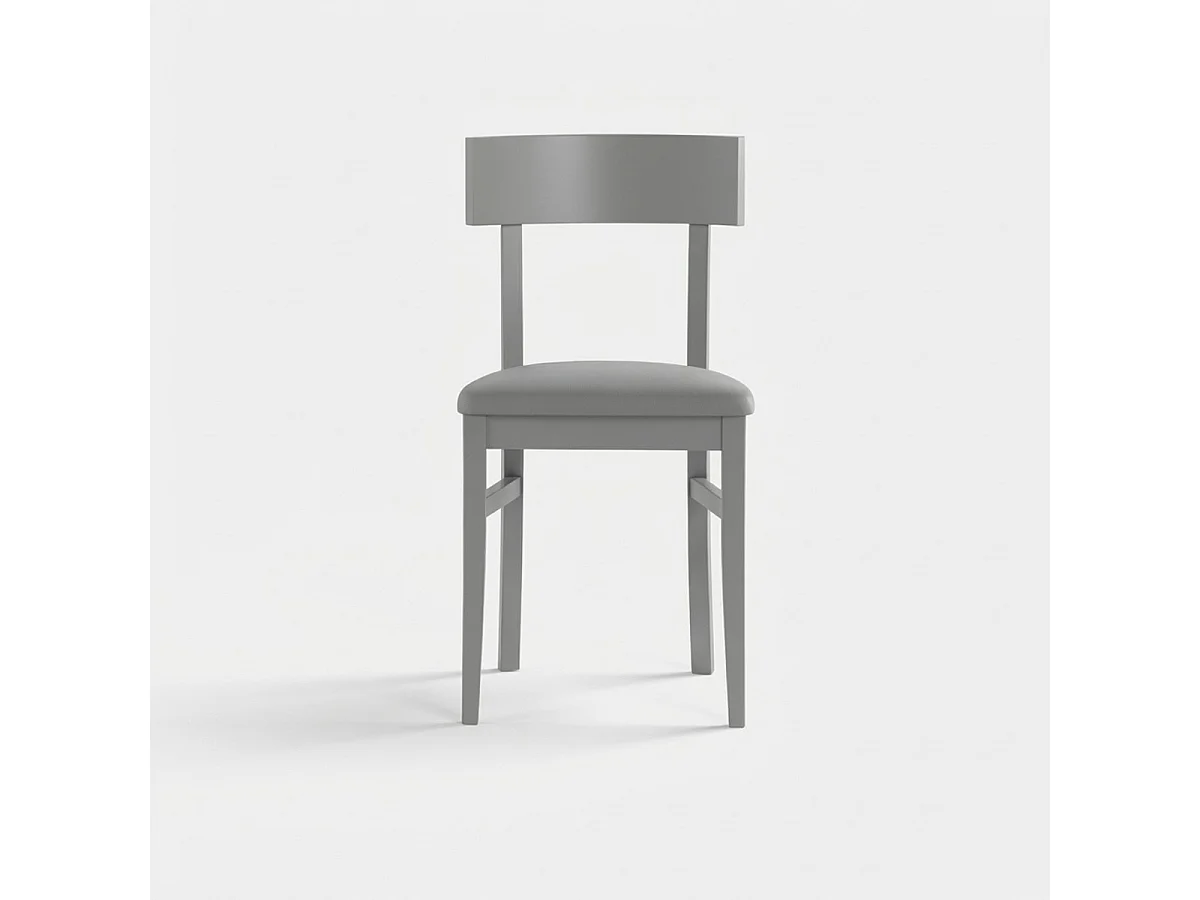 2er-Set Küchenstühle aus lackiertem Holz mit Kunstleder-Sitzfläche Zaira