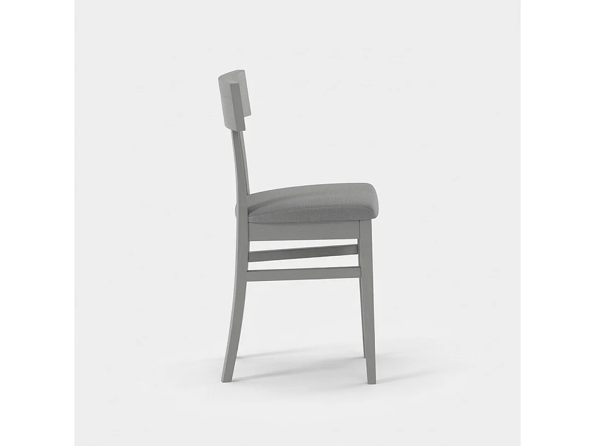 2er-Set Küchenstühle aus lackiertem Holz mit Kunstleder-Sitzfläche Zaira