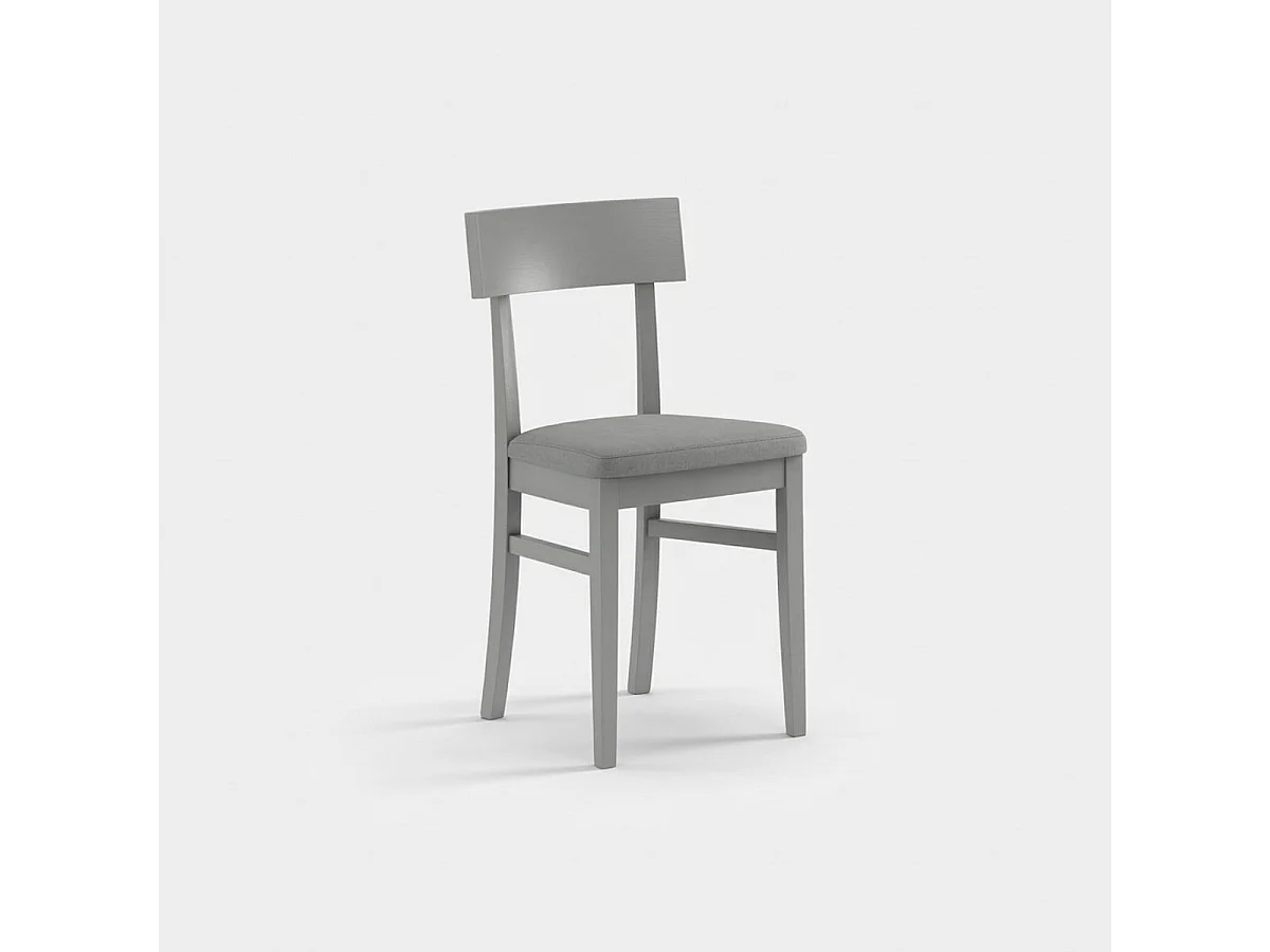 2er-Set Küchenstühle aus lackiertem Holz mit Kunstleder-Sitzfläche Zaira