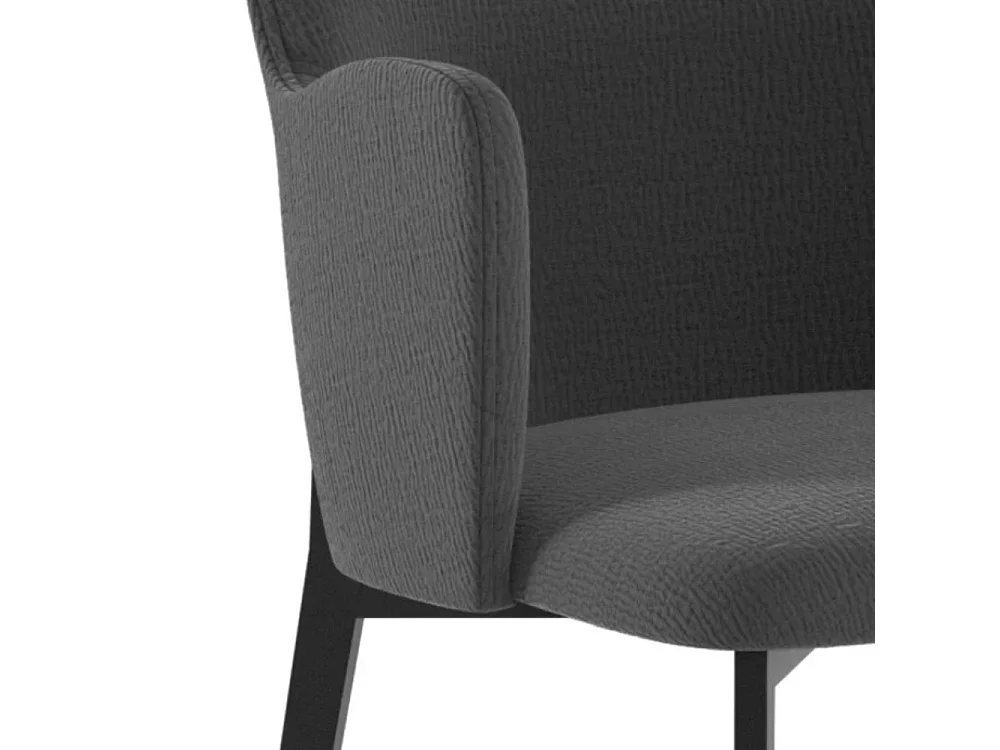 Flow, Set di 4 Sedia in tessuto easy-clean con gambe in metallo verniciato (53.5cm X 62.5cm H. 80cm)| Duzzle