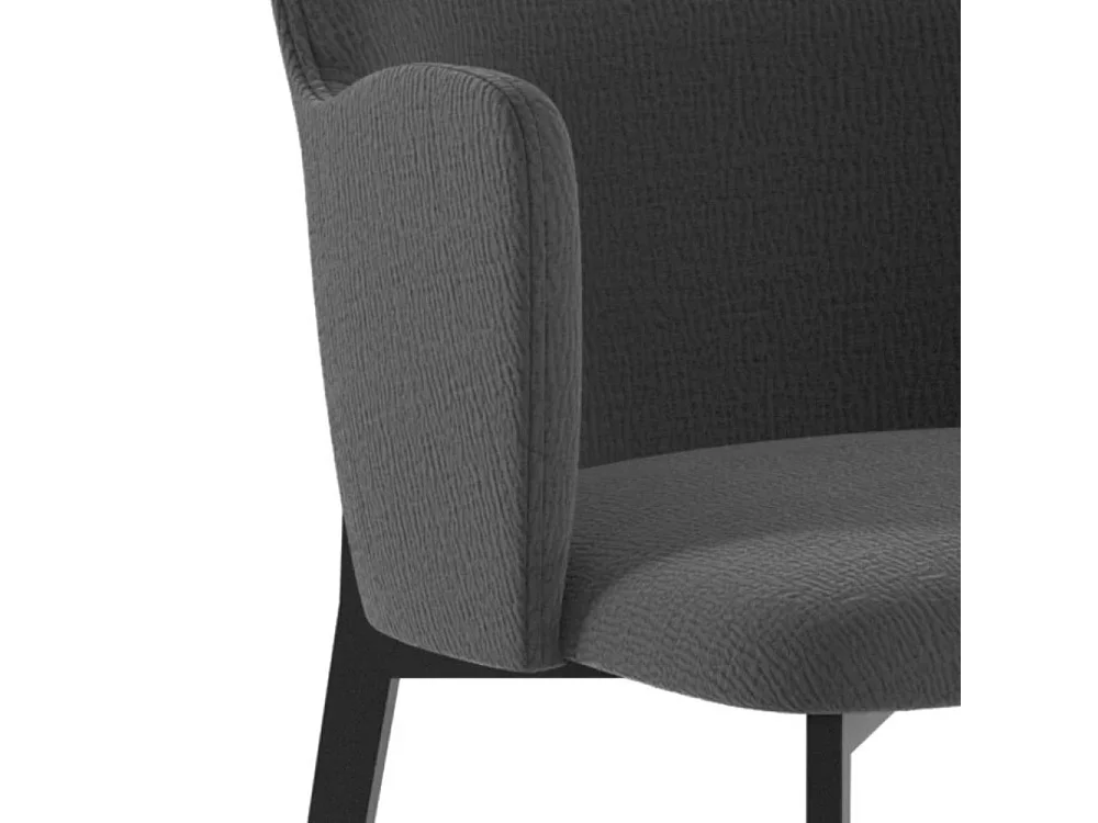 Flow, Set di 4 Sedia in tessuto easy-clean con gambe in metallo verniciato (53.5cm X 62.5cm H. 80cm)| Duzzle