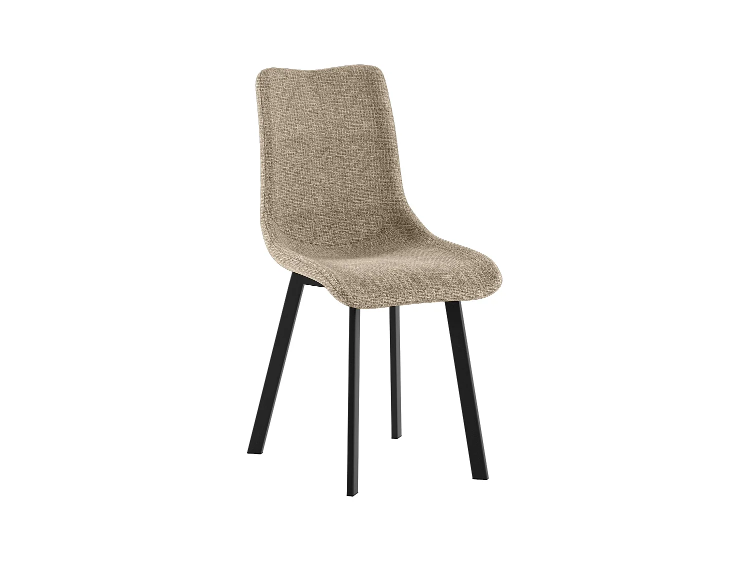 Grace, Set di 4 Sedia in tessuto easy-clean con gambe in metallo verniciato (45cm X 56cm H. 86cm)| Duzzle