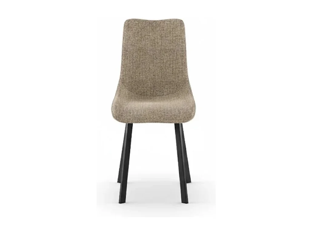 Set de 4 sillas tapizadas de diseño moderno en tela easy-clean Grace - Beige