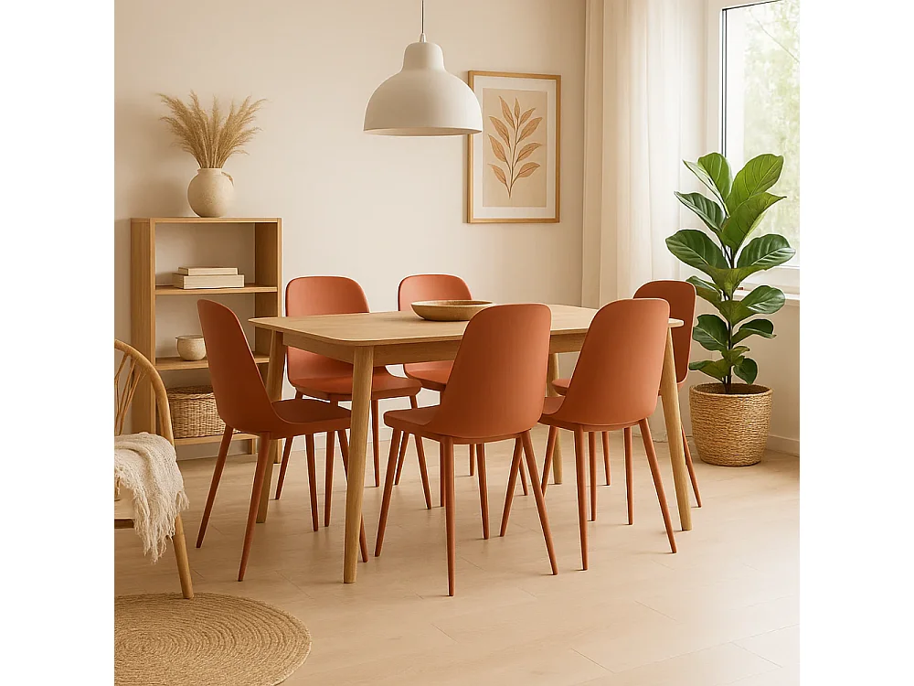 Athena, Set di 4 Sedia in polipropilene (46cm X 55cm H. 80cm)| Duzzle