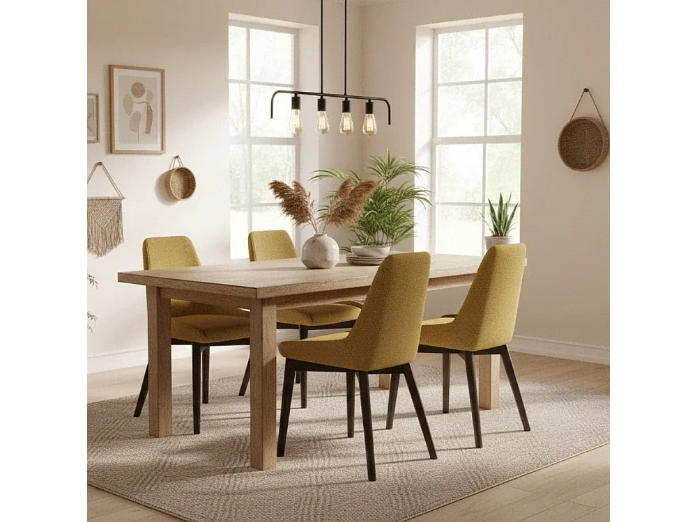 Erythea, Set di 4 Sedia in tessuto (62cm X 49.5cm H. 87cm)| Duzzle