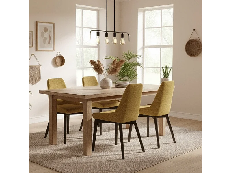 Erythea, Set di 4 Sedia in tessuto (62cm X 49.5cm H. 87cm)