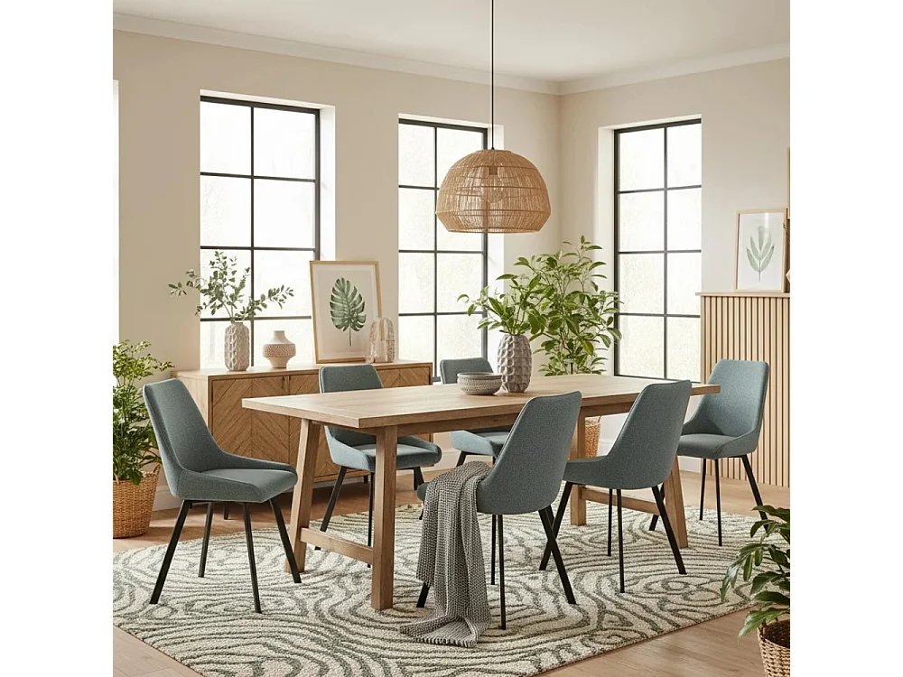 Artemis, Set di 4 Sedia in microfibra (48cm X 60cm H. 87cm)| Duzzle