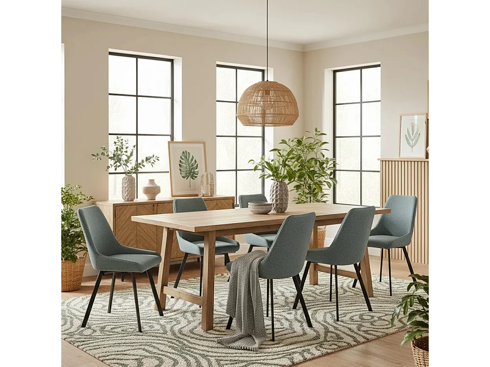 Artemis, Set di 4 Sedia in microfibra (48cm X 60cm H. 87cm)