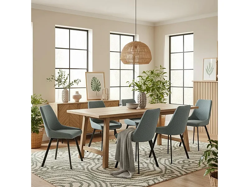 Artemis, Set di 4 Sedia in microfibra (48cm X 60cm H. 87cm)