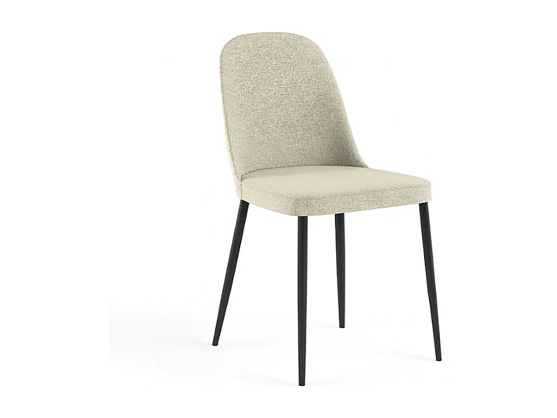 Corvina, Set di 4 Sedia in tessuto (55cm X 46cm H. 85cm)| Duzzle