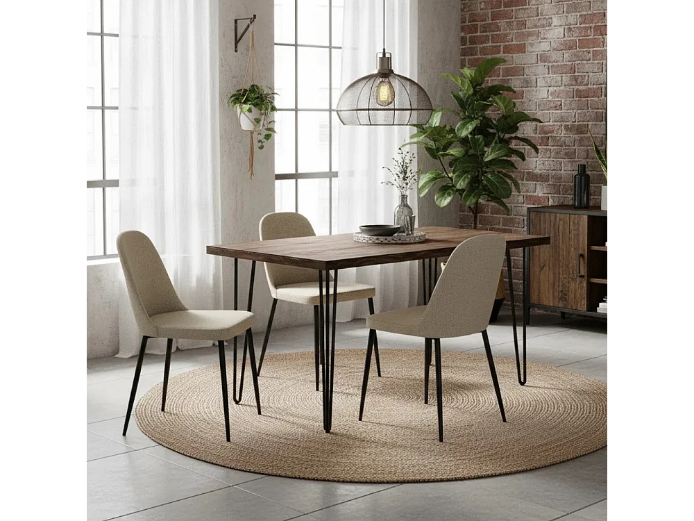 Corvina, Set di 4 Sedia in tessuto (55cm X 46cm H. 85cm)