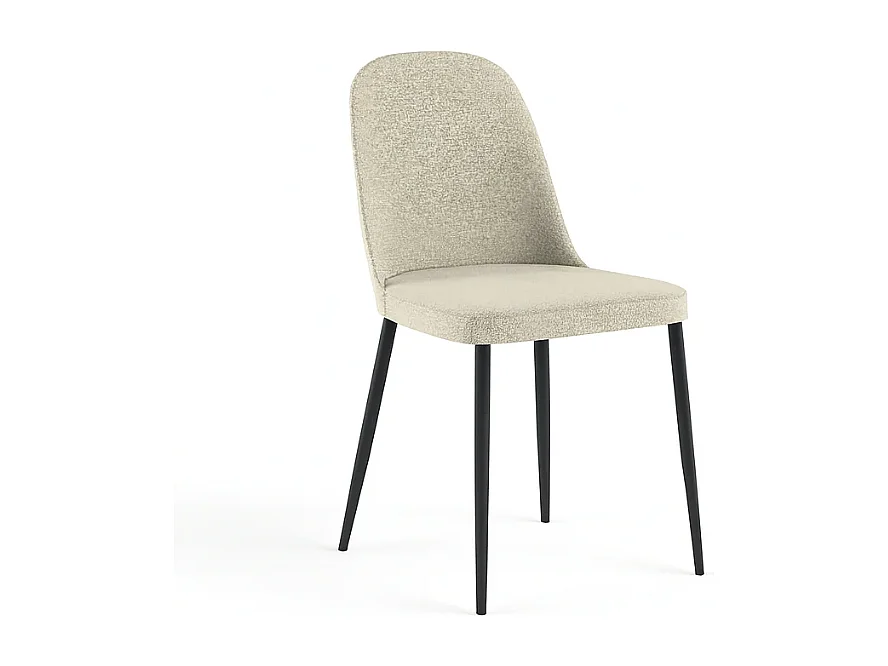 Corvina, Set di 4 Sedia in tessuto (55cm X 46cm H. 85cm)