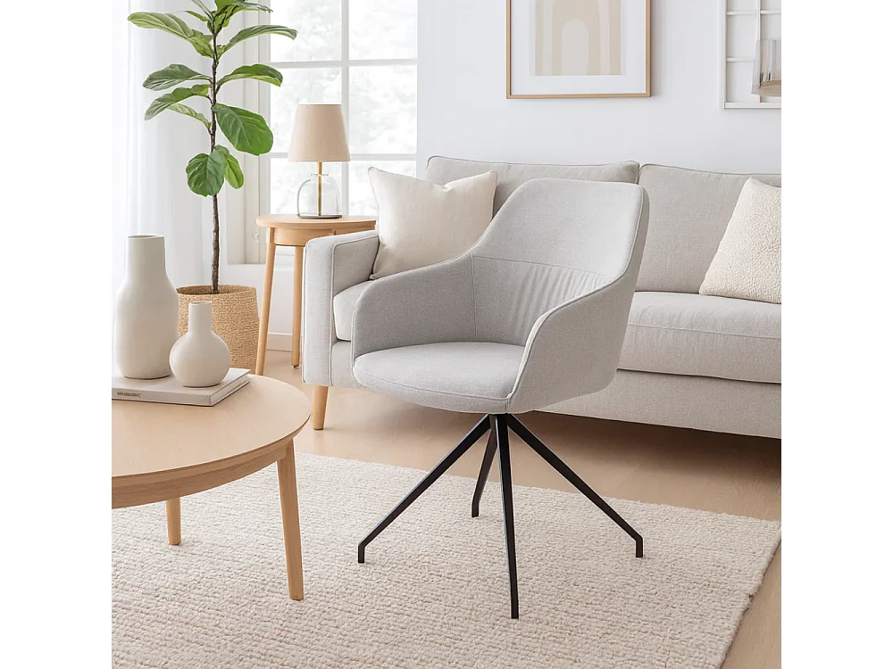 Celeste, Set di 2 Sedia in tessuto (56cm X 56cm H. 87cm)| Duzzle