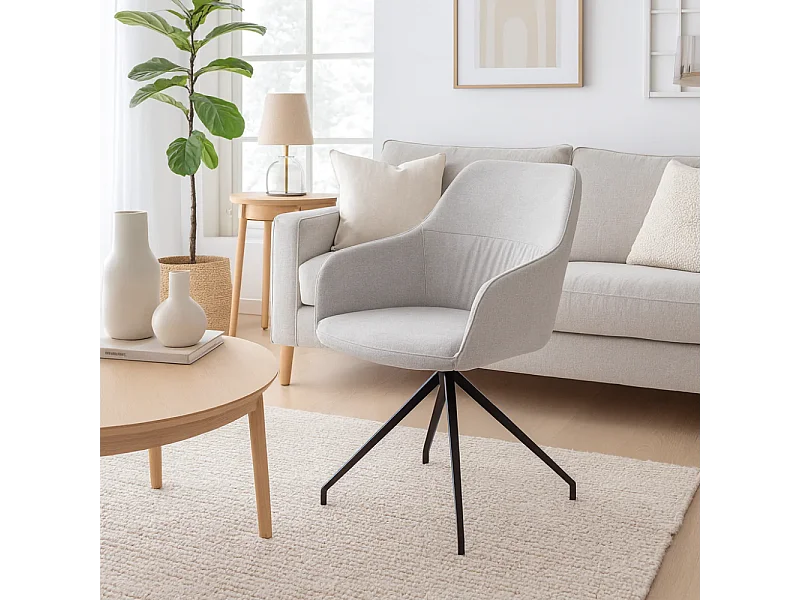 Celeste, Set di 2 Sedia in tessuto (56cm X 56cm H. 87cm)