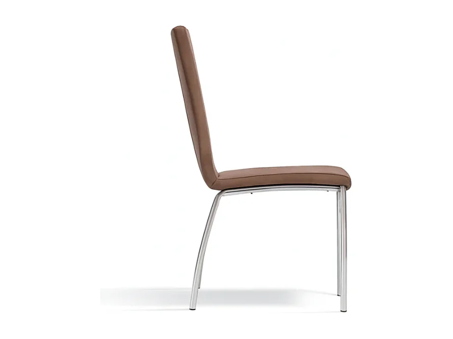 Ines, Set di 4 Sedia in similpelle (43cm X 44cm H. 92cm)| Duzzle