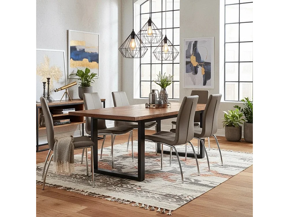 Ines, Set di 4 Sedia in similpelle (43cm X 44cm H. 92cm)