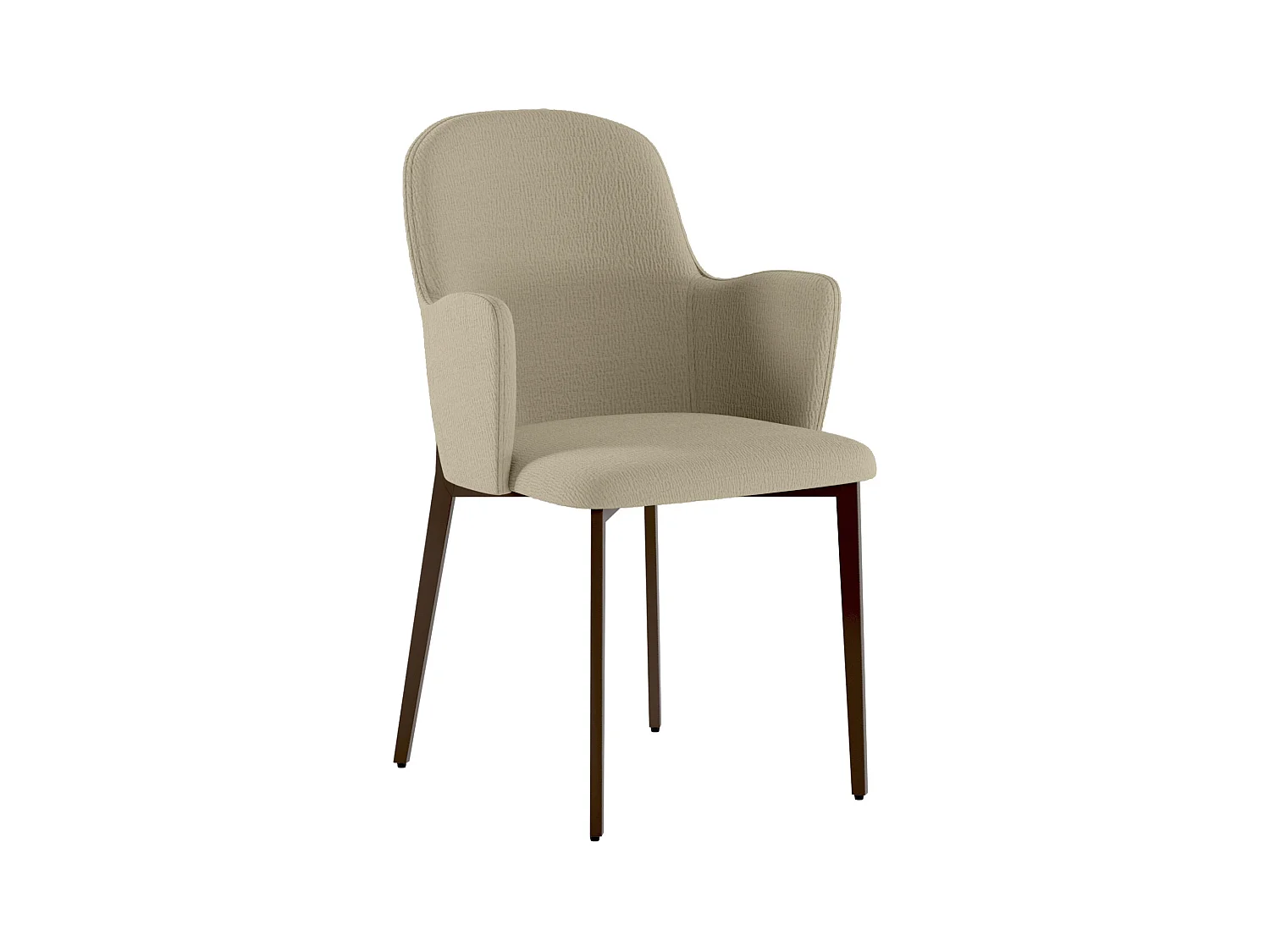 Hug, Set di 4 Sedia in tessuto easy-clean con gambe in metallo verniciato (53.5cm X 62.5cm H. 80cm)| Duzzle