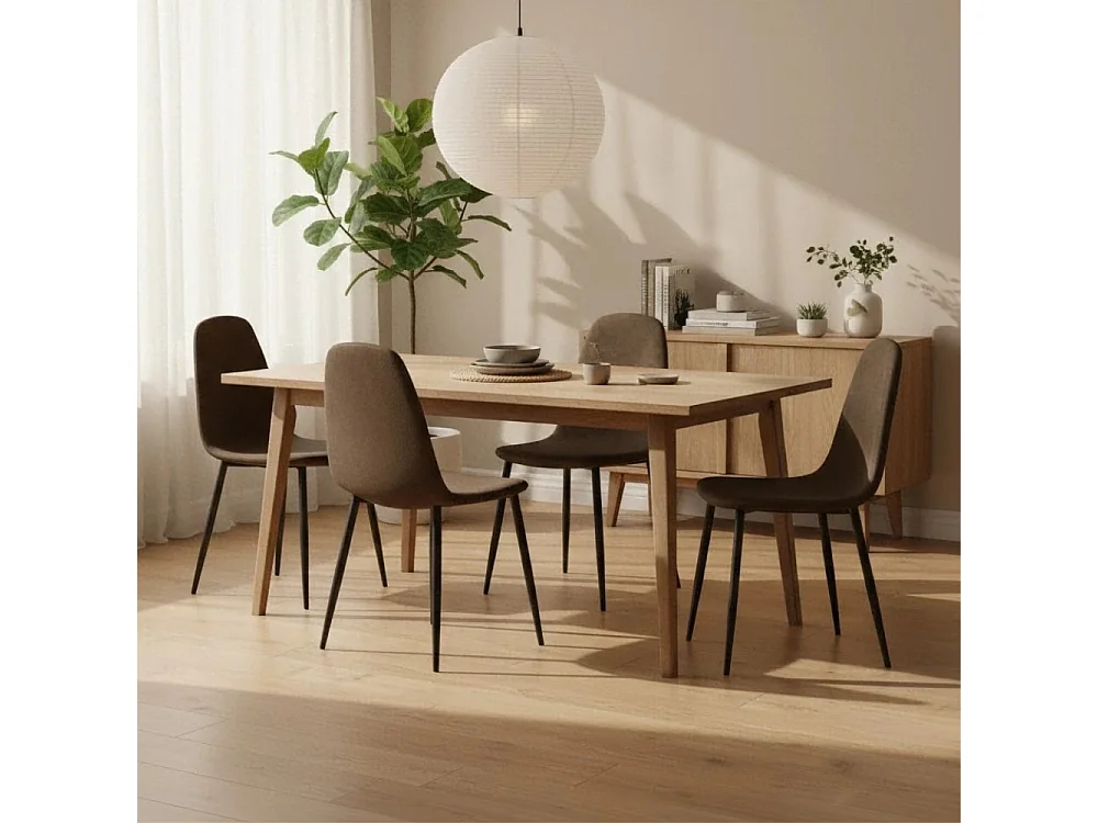 Aurelia, Set di 4 Sedia in similpelle (44cm X 50cm H. 84cm)| Duzzle