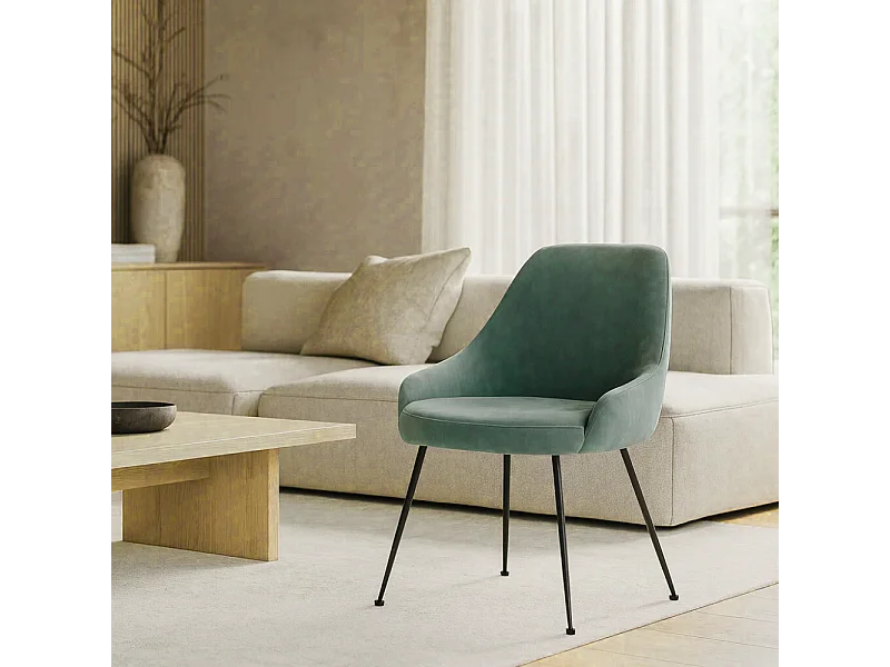 Andromeda,  Sedia in microfibra (48.5cm X 49.5cm H. 80cm)