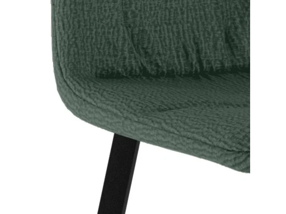 Daisy, Set di 4 Sedia in tessuto easy-clean con gambe in metallo verniciato (46cm X 55cm H. 87.5cm)| Duzzle