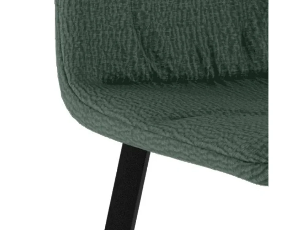 Daisy, Set di 4 Sedia in tessuto easy-clean con gambe in metallo verniciato (46cm X 55cm H. 87.5cm)