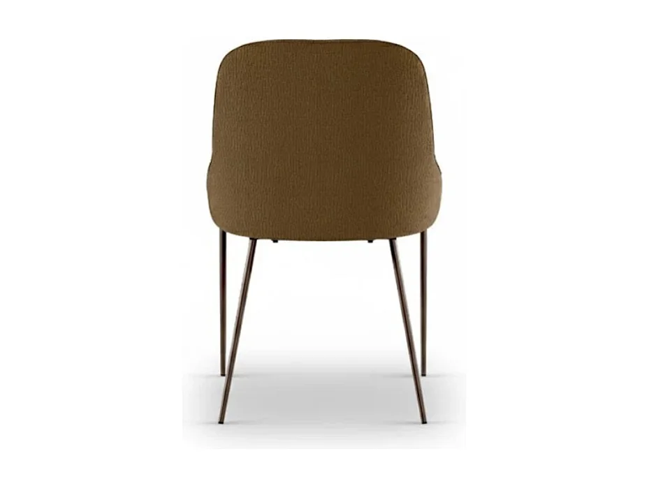 Shell, Set di 4 Sedia in tessuto easy-clean con gambe in metallo verniciato (54cm X 63cm H. 89cm)| Duzzle