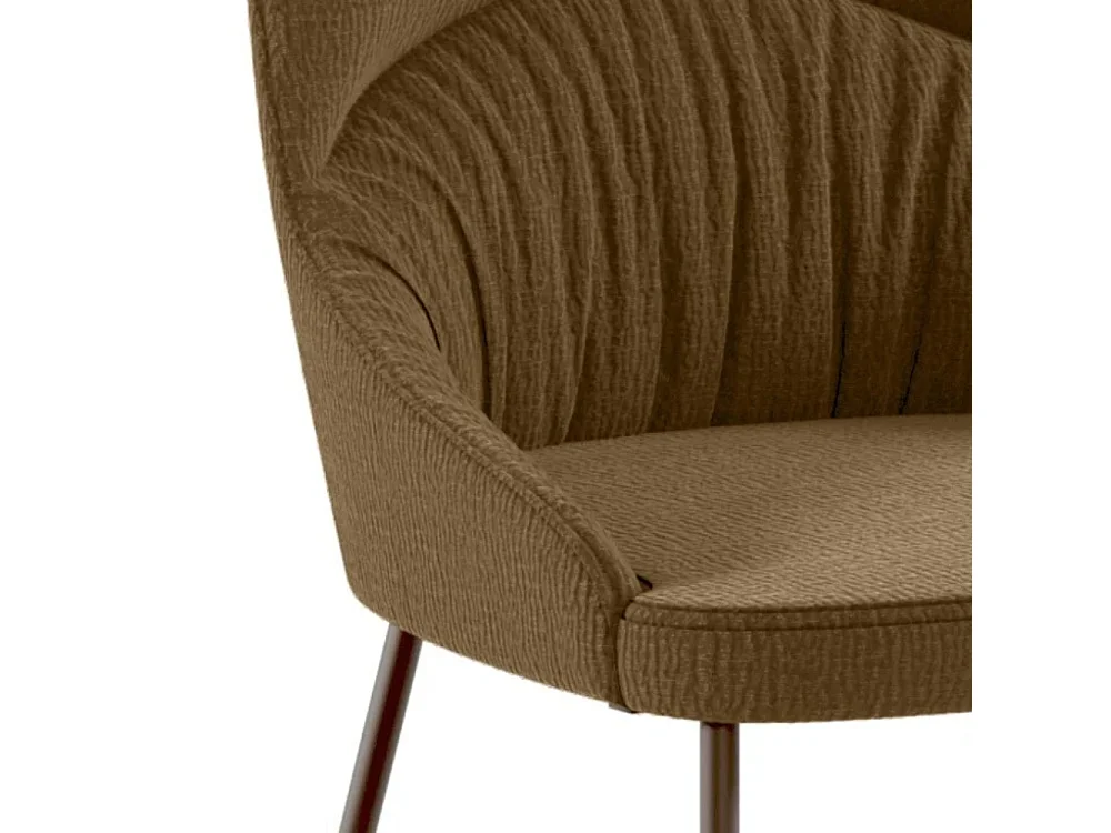 Shell, Set di 4 Sedia in tessuto easy-clean con gambe in metallo verniciato (54cm X 63cm H. 89cm)| Duzzle