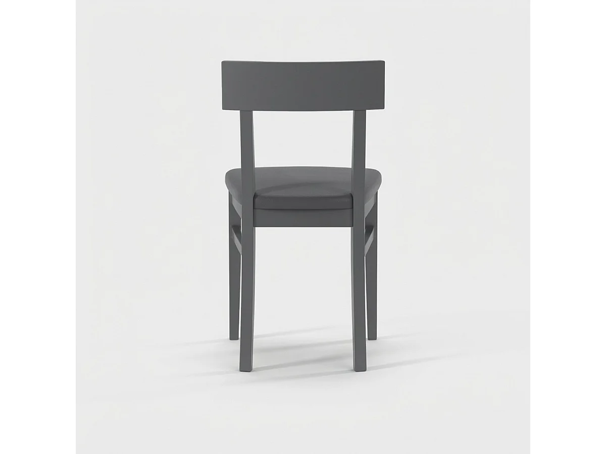 2er-Set Küchenstühle aus lackiertem Holz mit Kunstleder-Sitzfläche Zaira