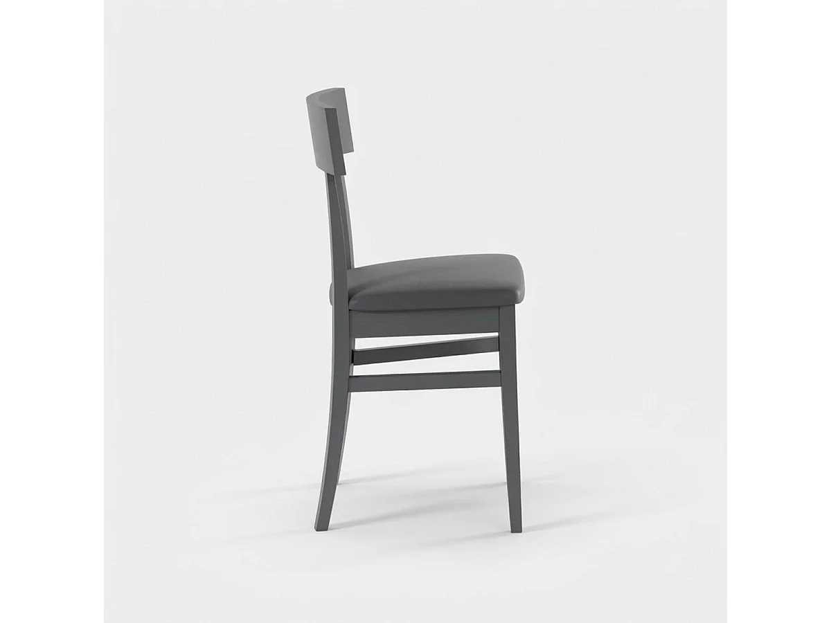 Zaira, Set di 2 Sedia in legno laccato (44cm X 45cm H. 82cm)