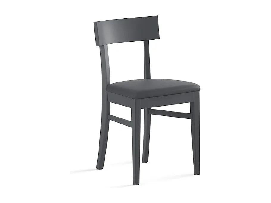 2er-Set Küchenstühle aus lackiertem Holz mit Kunstleder-Sitzfläche Zaira