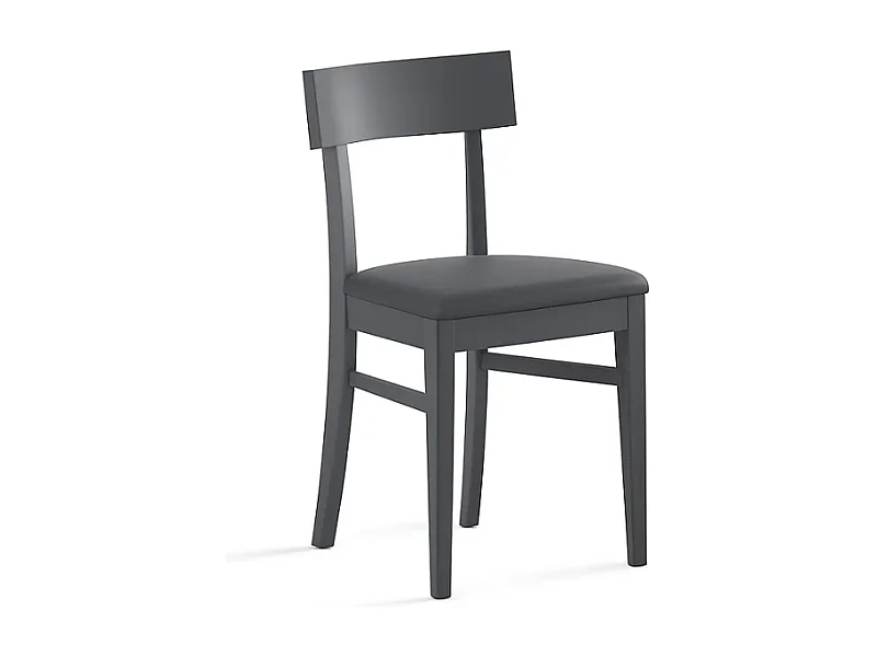 Zaira, Set di 2 Sedia in legno laccato (44cm X 45cm H. 82cm)